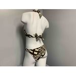 HALTER WITH RING WITH THREE-QUARTER BACK LOW RISE BOTTOMS